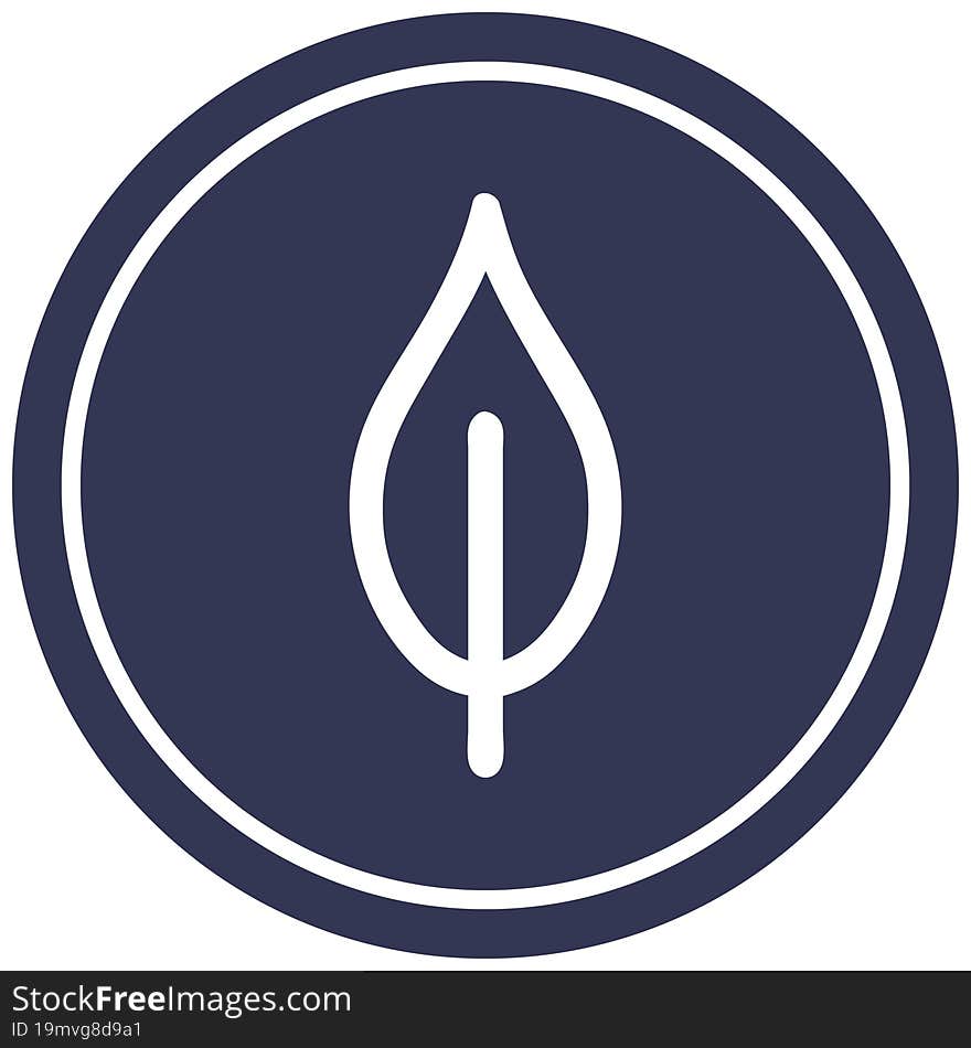 natural leaf circular icon