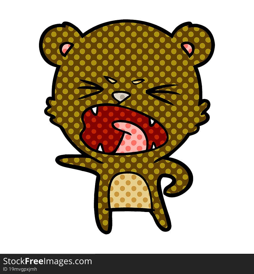 angry cartoon bear. angry cartoon bear