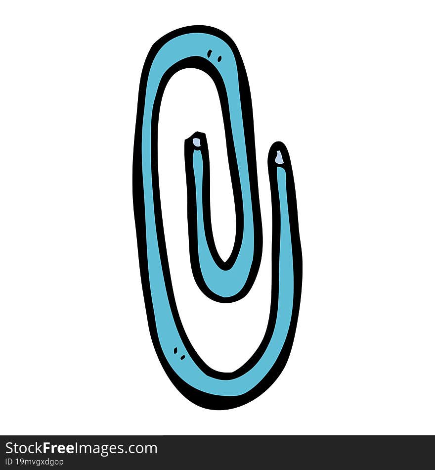 cartoon red paperclip