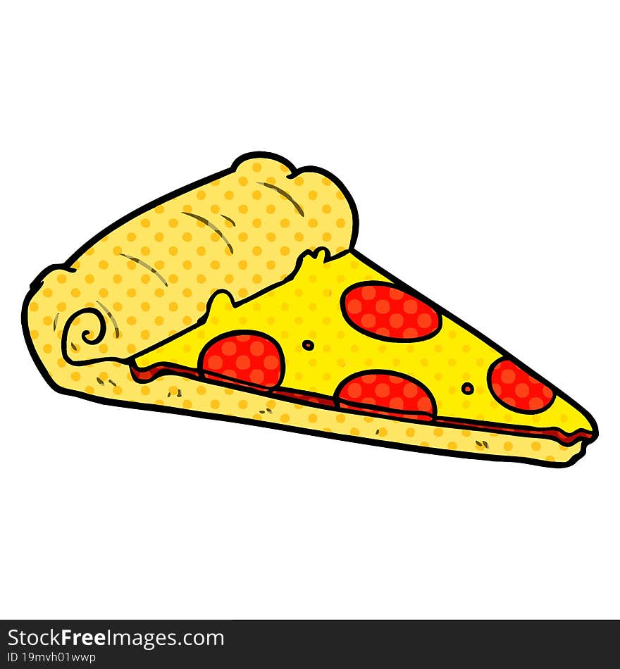 cartoon slice of pizza. cartoon slice of pizza