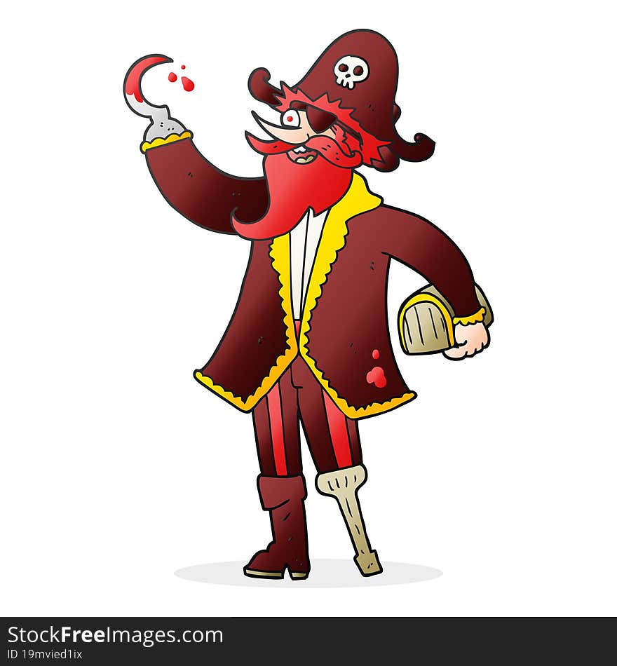 cartoon pirate captain