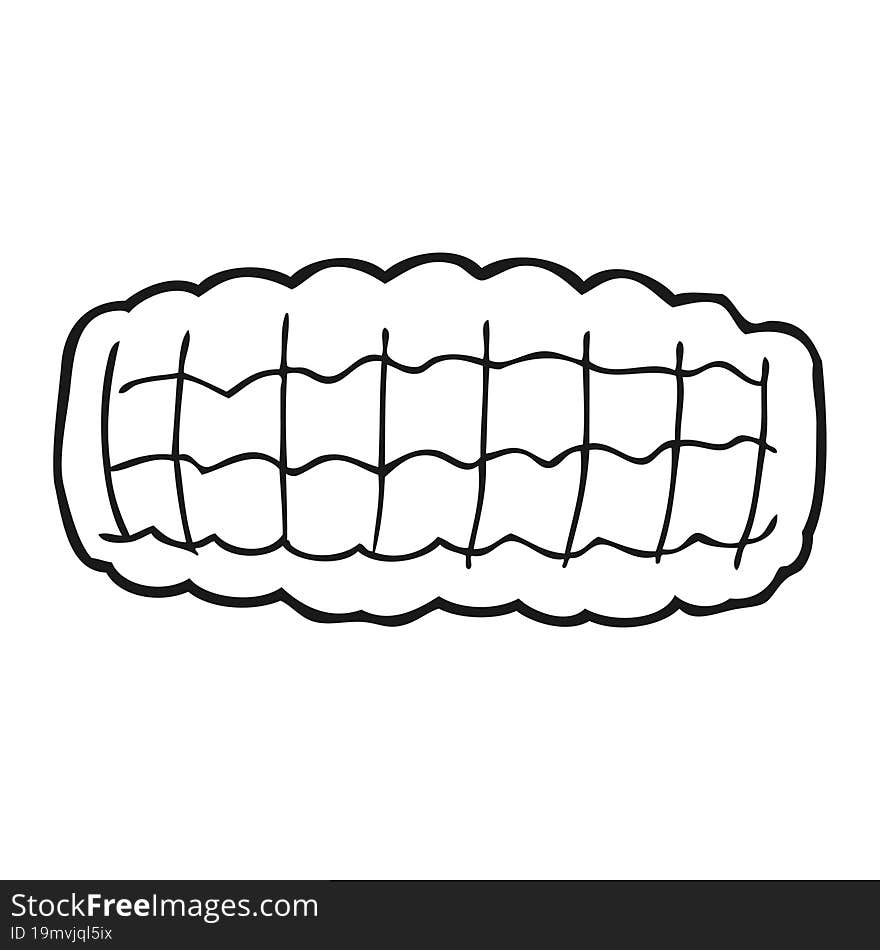 Black And White Cartoon Corn Cob