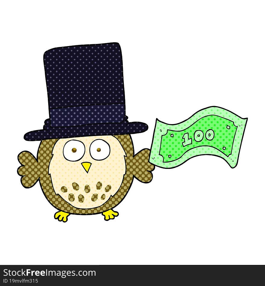 Cartoon Rich Owl