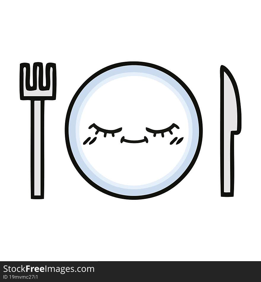 Cute Cartoon Dinner Plate