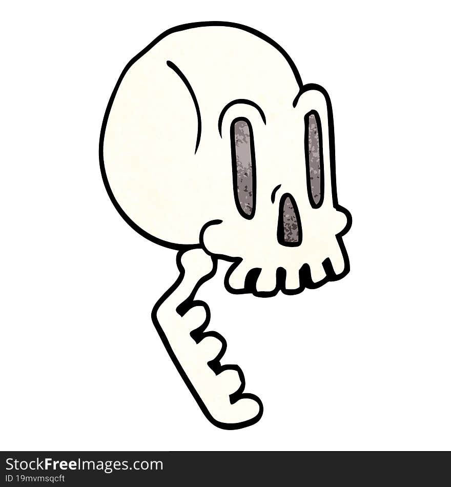 Cartoon Doodle Of A Skull