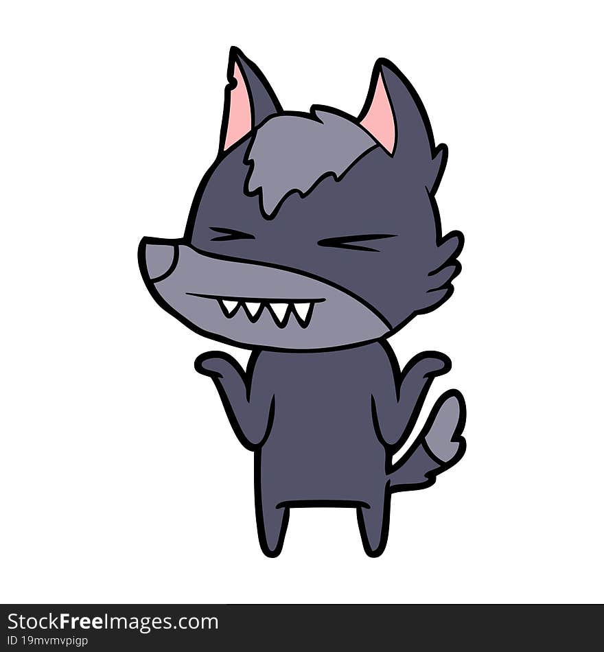 angry wolf cartoon. angry wolf cartoon