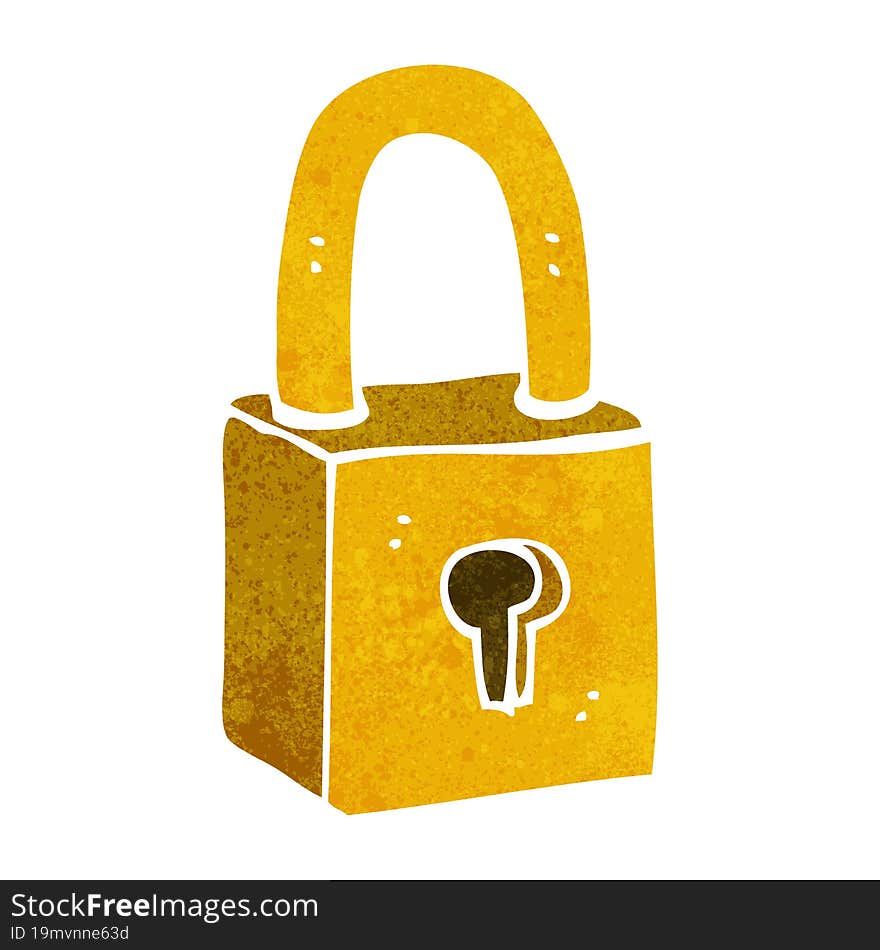 cartoon padlock