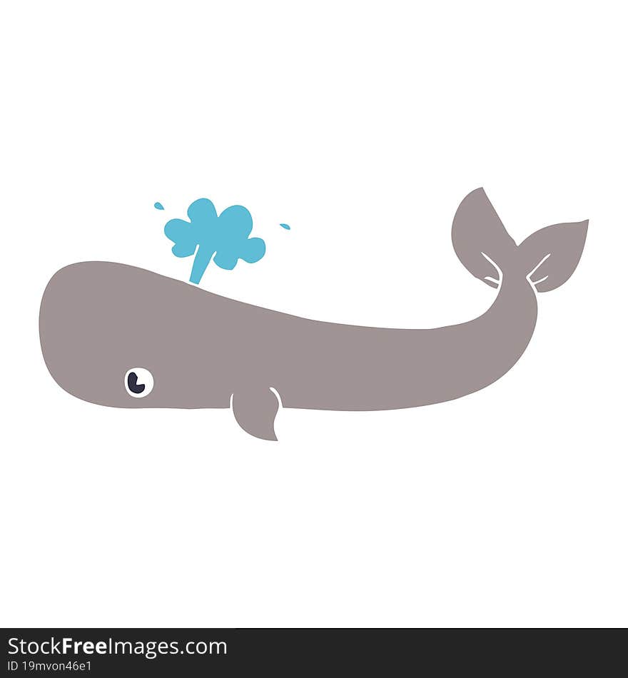 Cartoon Doodle Whale