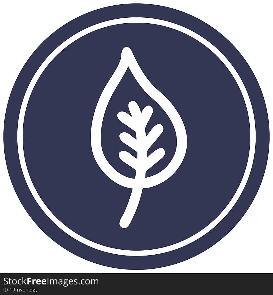 natural leaf circular icon