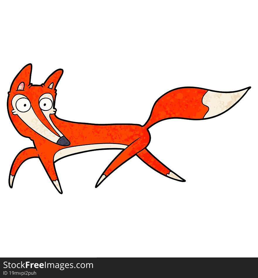 skinny cartoon fox. skinny cartoon fox