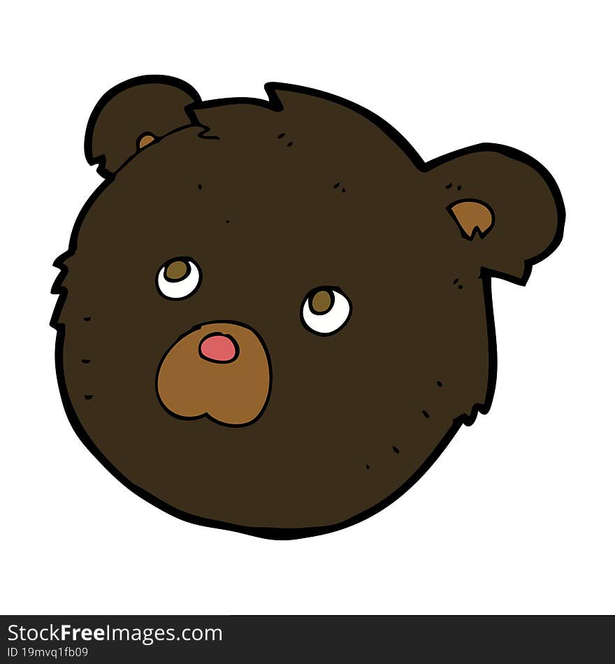 cartoon black bear face