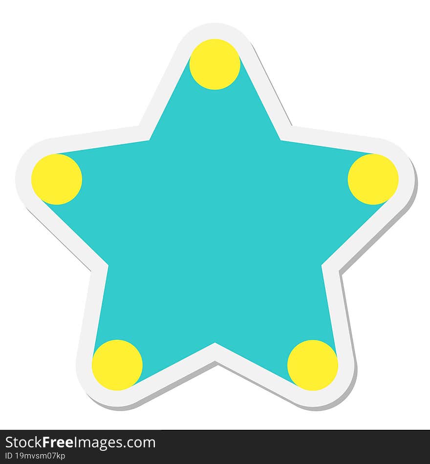 star decorative element sticker