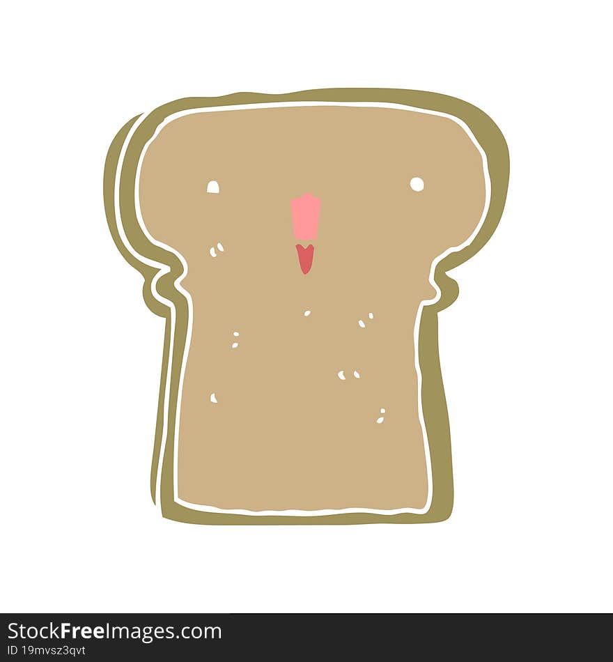 cute flat color style cartoon toast