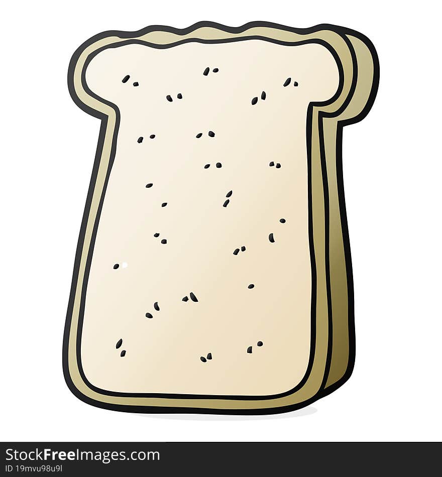 cartoon slice of toast