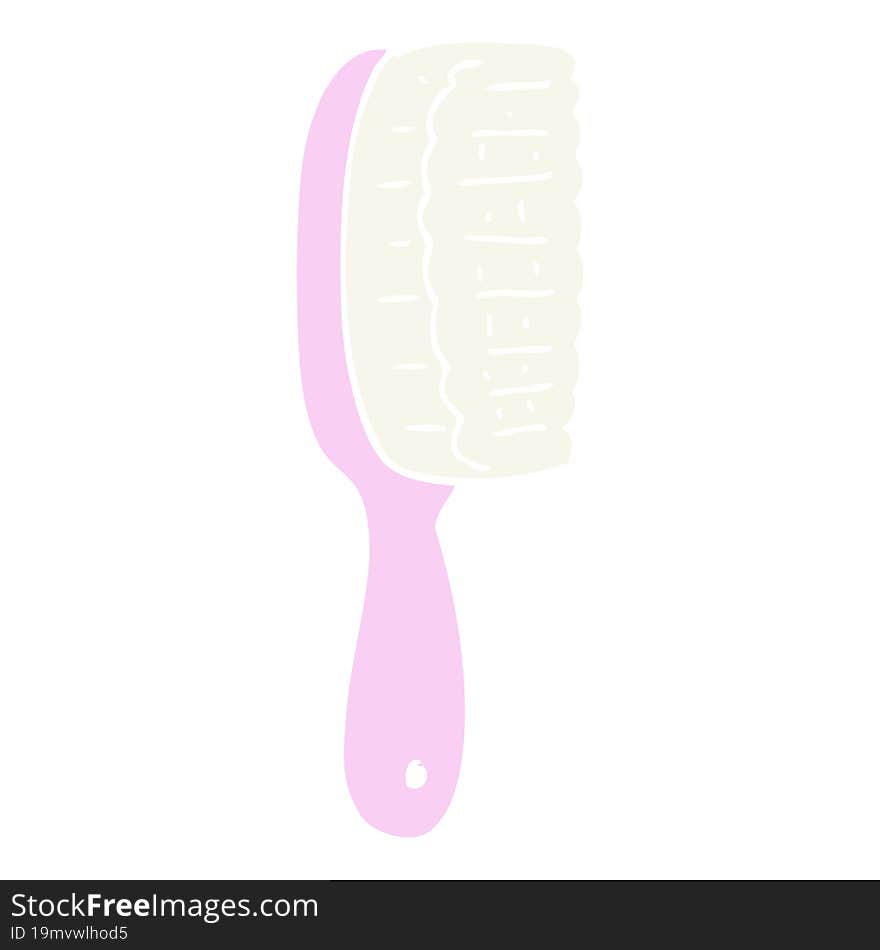 flat color illustration of a cartoon brush