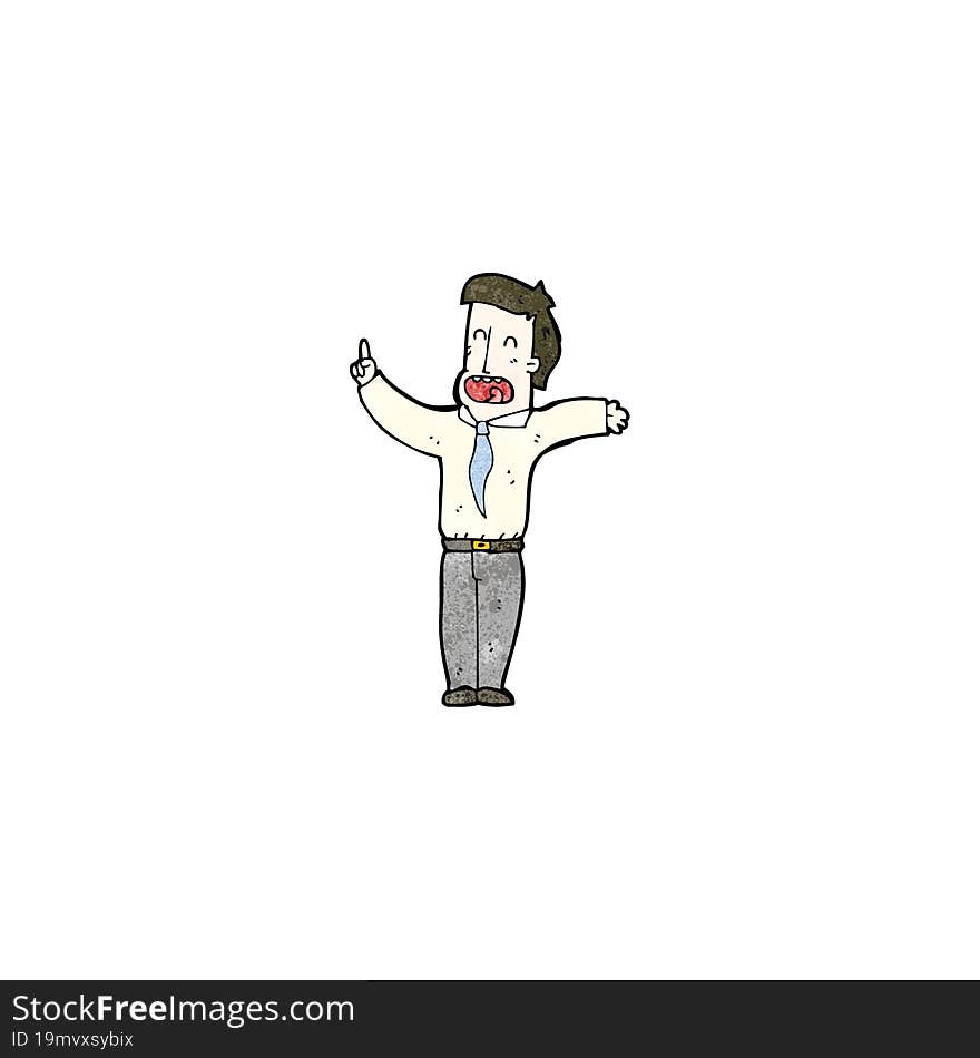 Cartoon Angry Boss Shouting