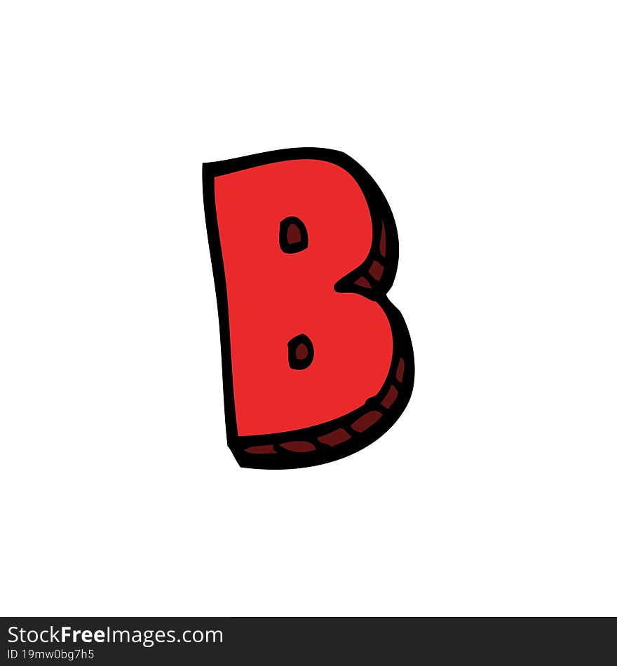 Cartoon Doodle Letter B