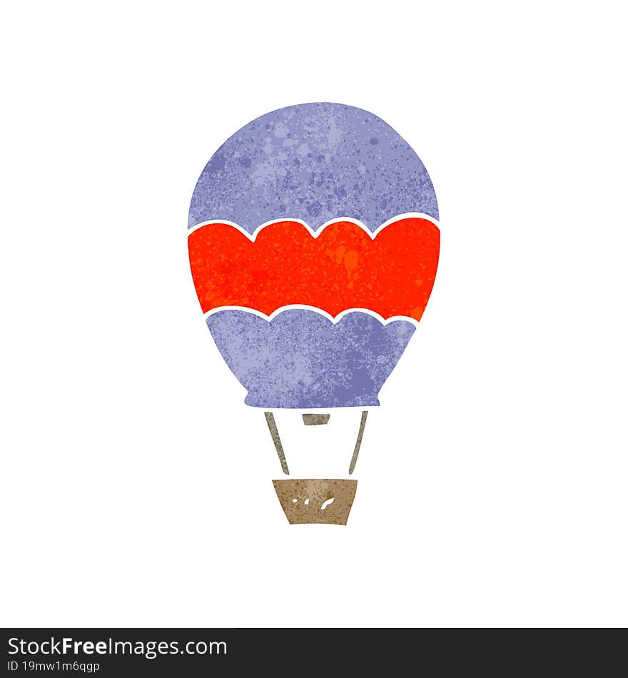 Retro Cartoon Hot Air Balloon