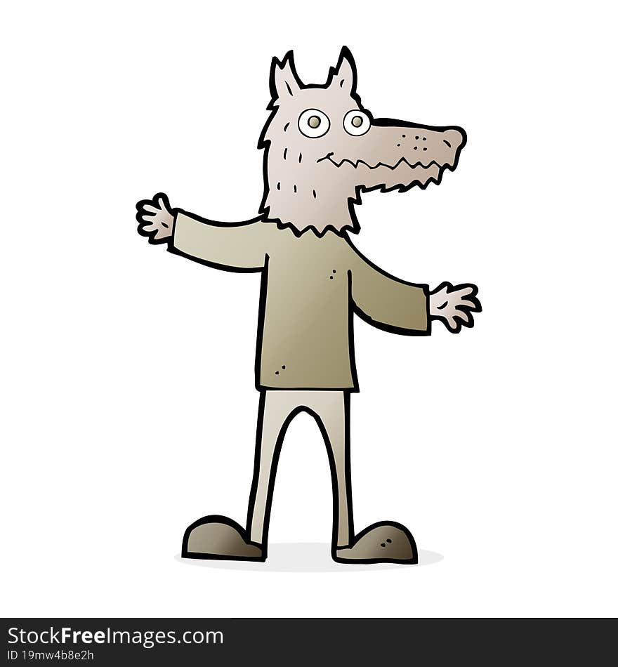 Cartoon Wolf Man