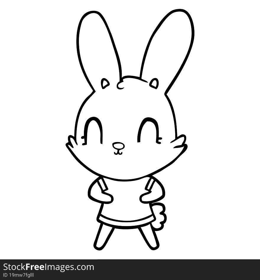 cute cartoon rabbit in dress. cute cartoon rabbit in dress