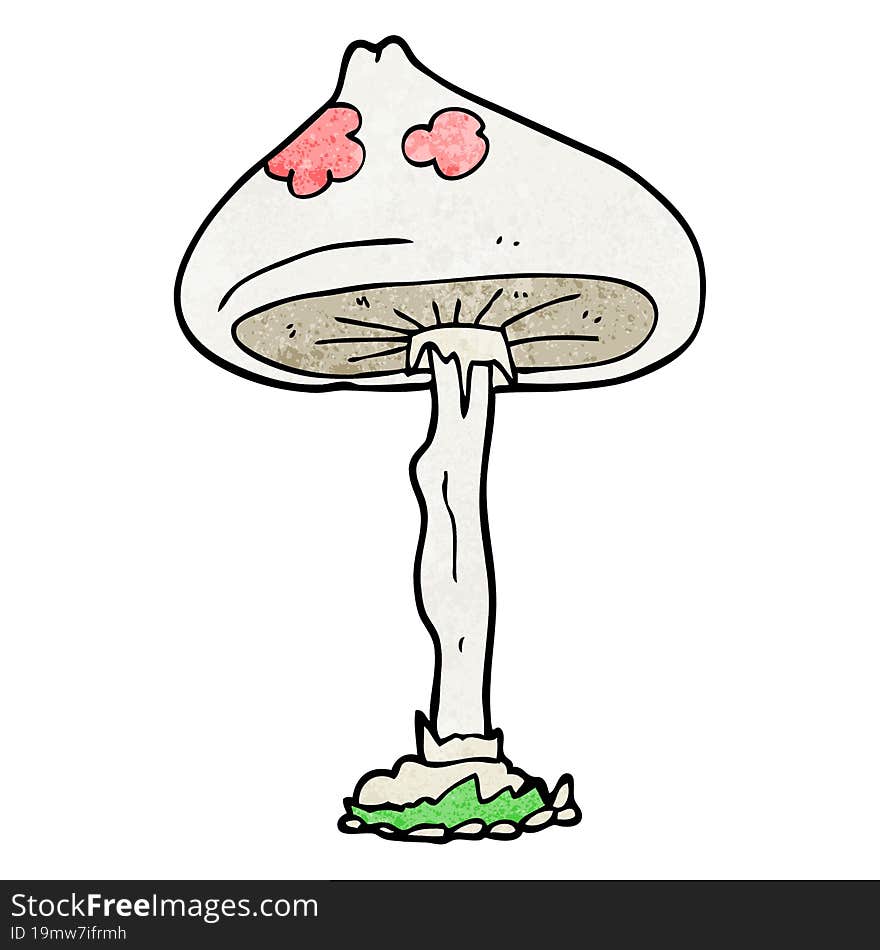 Textured Cartoon Mushroom