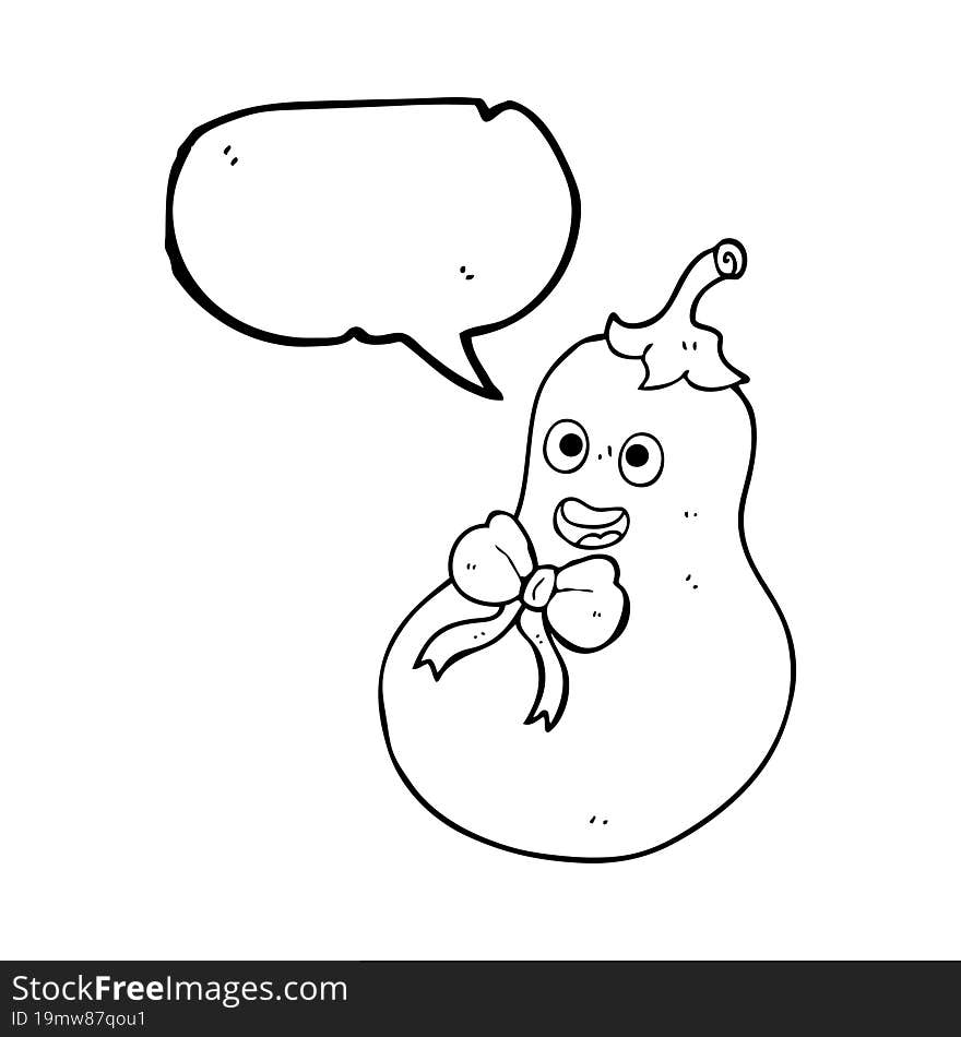 speech bubble cartoon eggplant