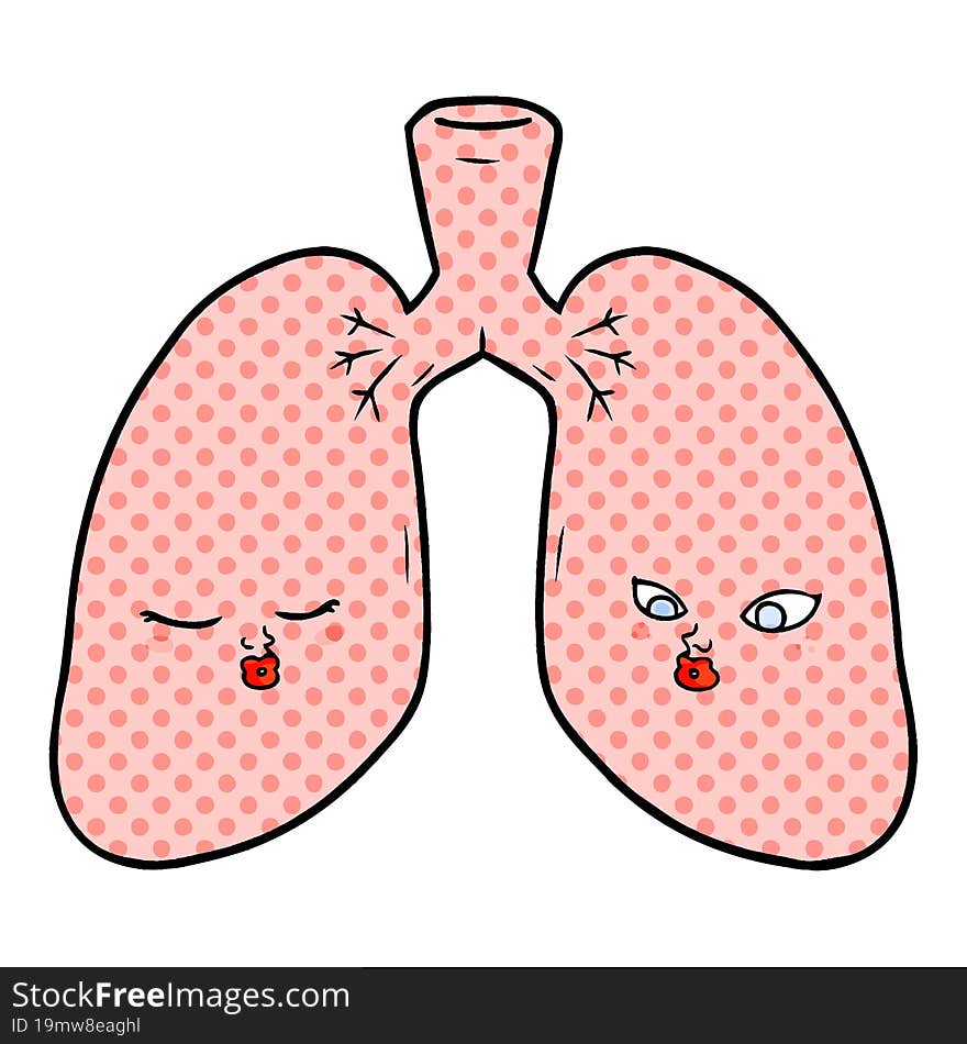 cartoon lungs. cartoon lungs