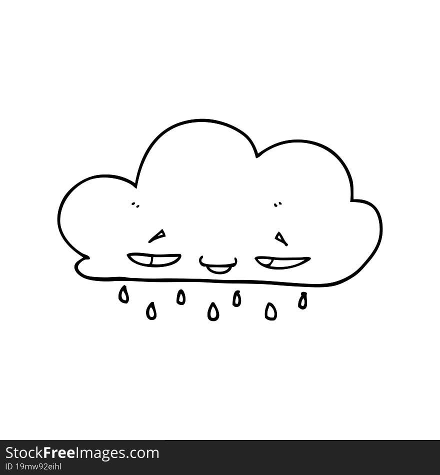 cartoon rain cloud