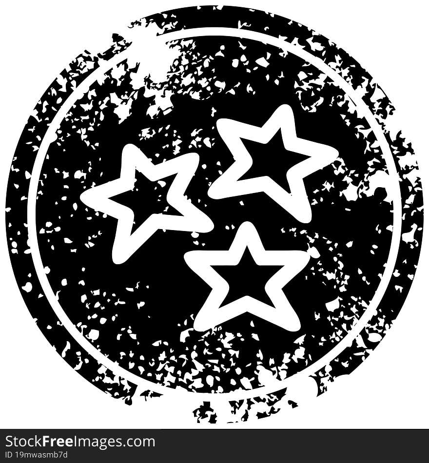 star shapes distressed icon