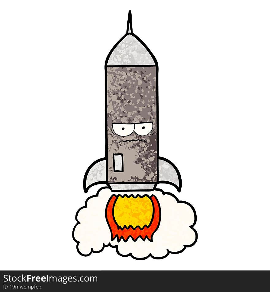 cartoon rocket. cartoon rocket