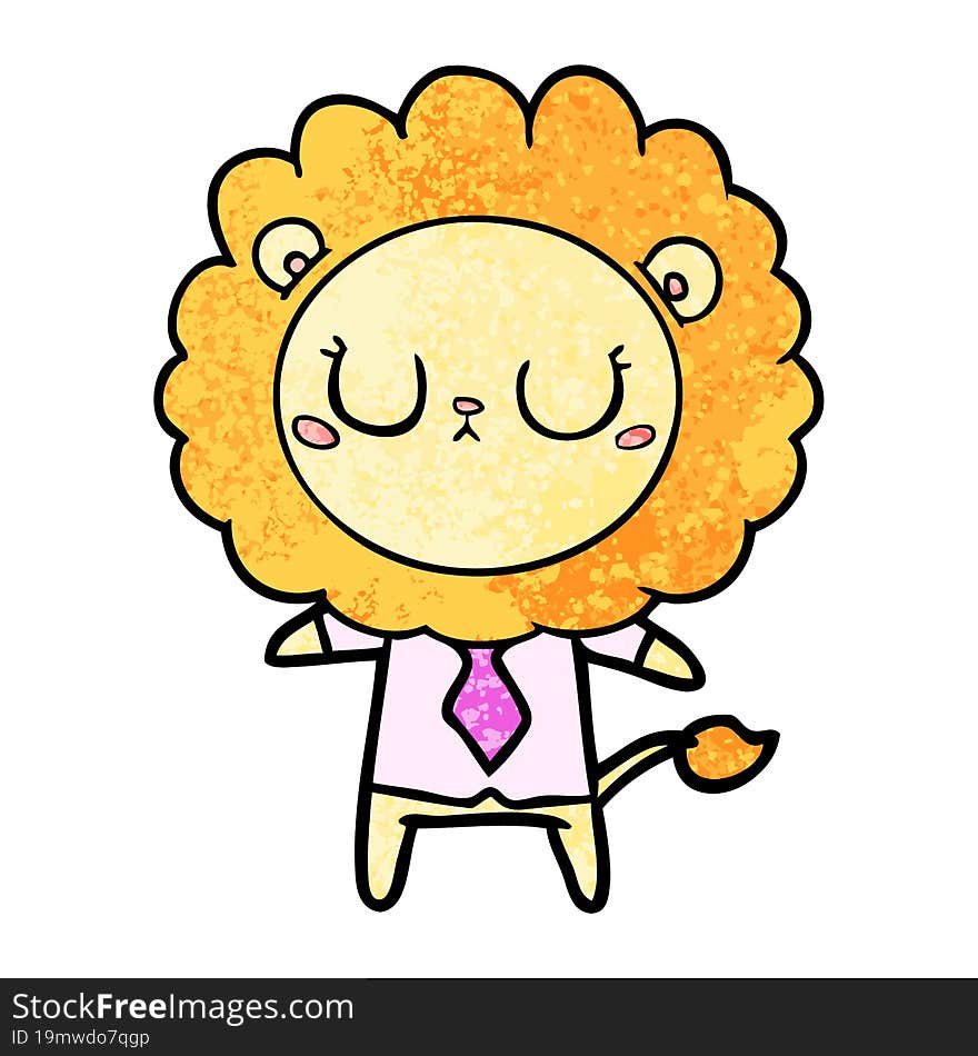 cartoon lion in business clothes. cartoon lion in business clothes