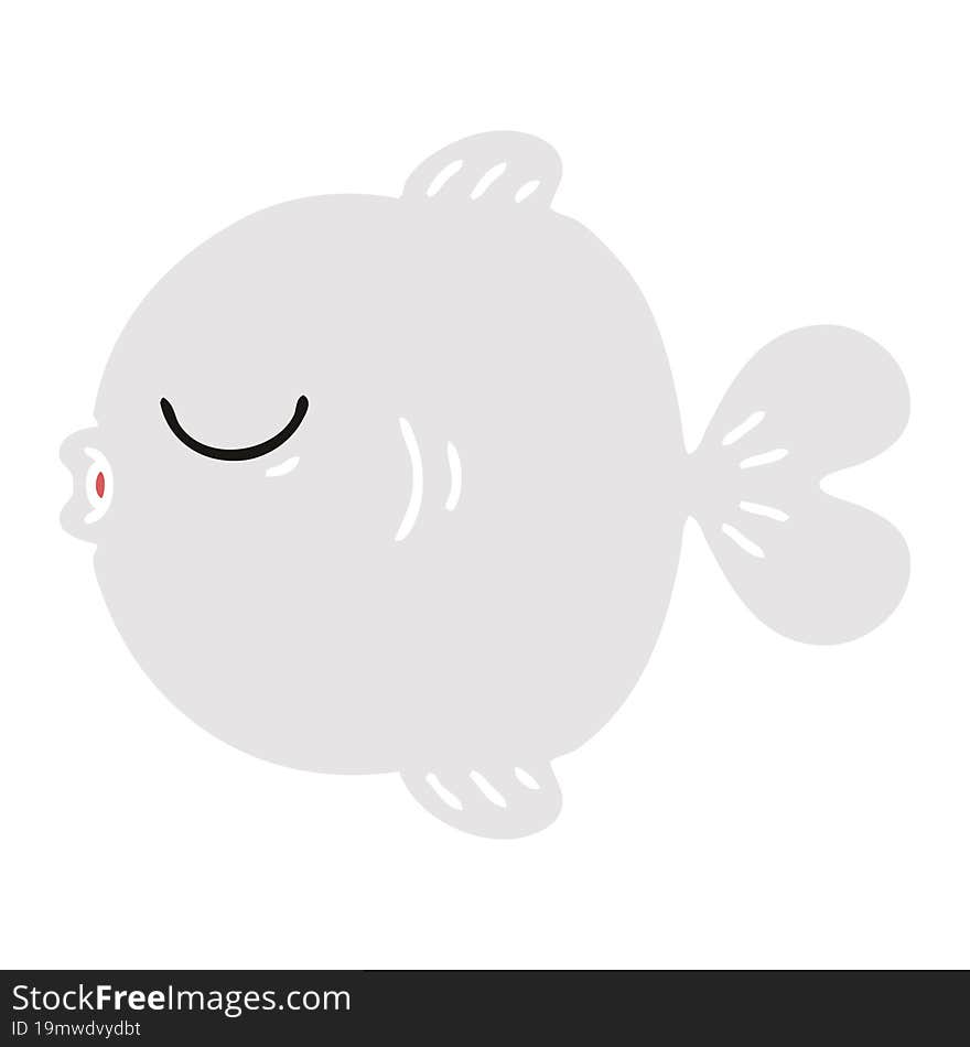 Quirky Hand Drawn Cartoon Fish