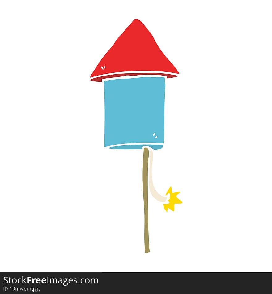 flat color style cartoon firework