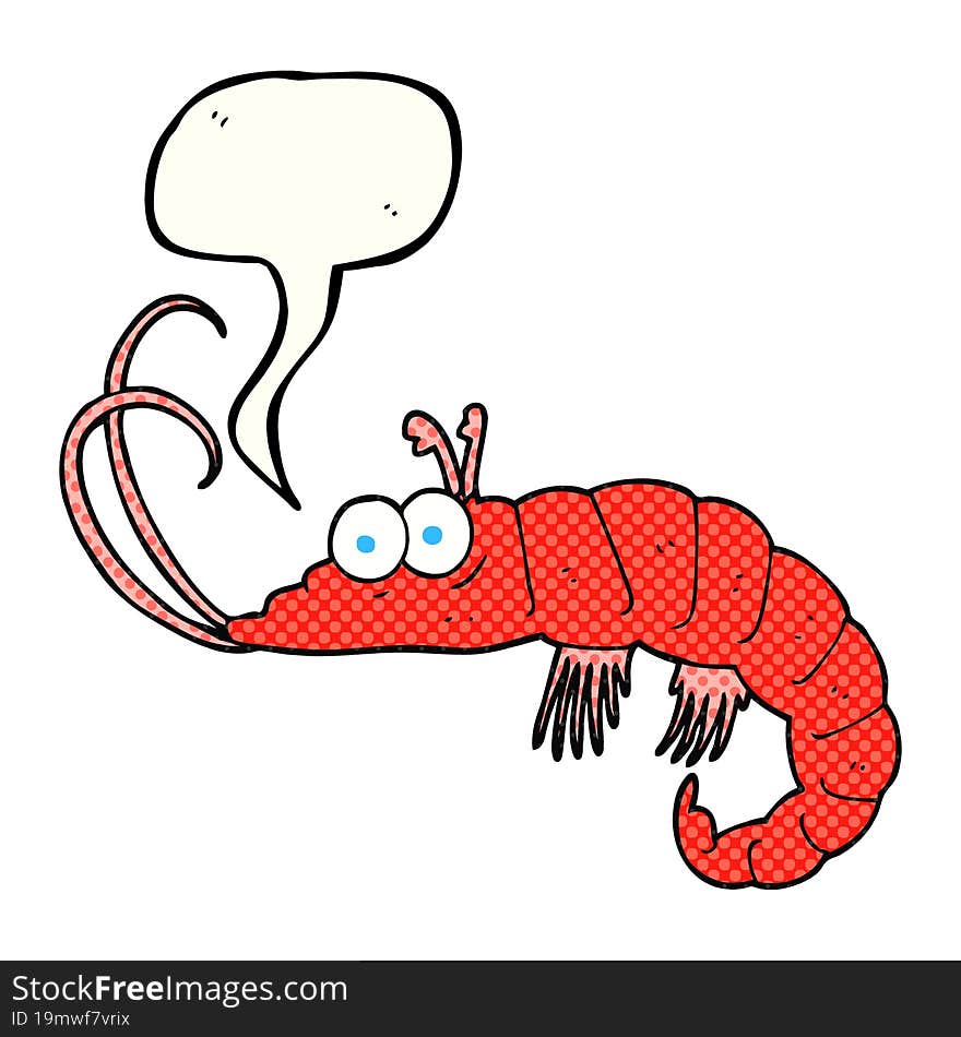 comic book speech bubble cartoon shrimp