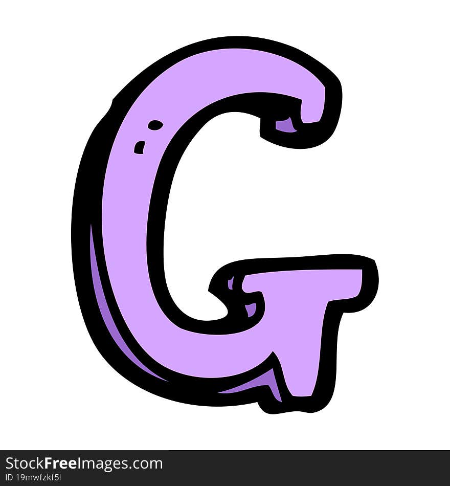 Cartoon Letter G