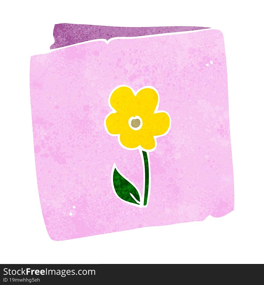 cartoon flower greeting card