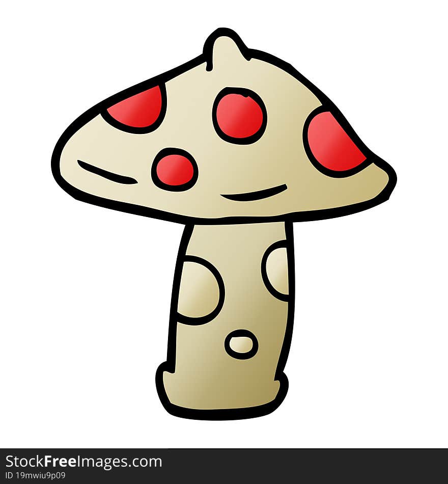 cartoon doodle toadstool