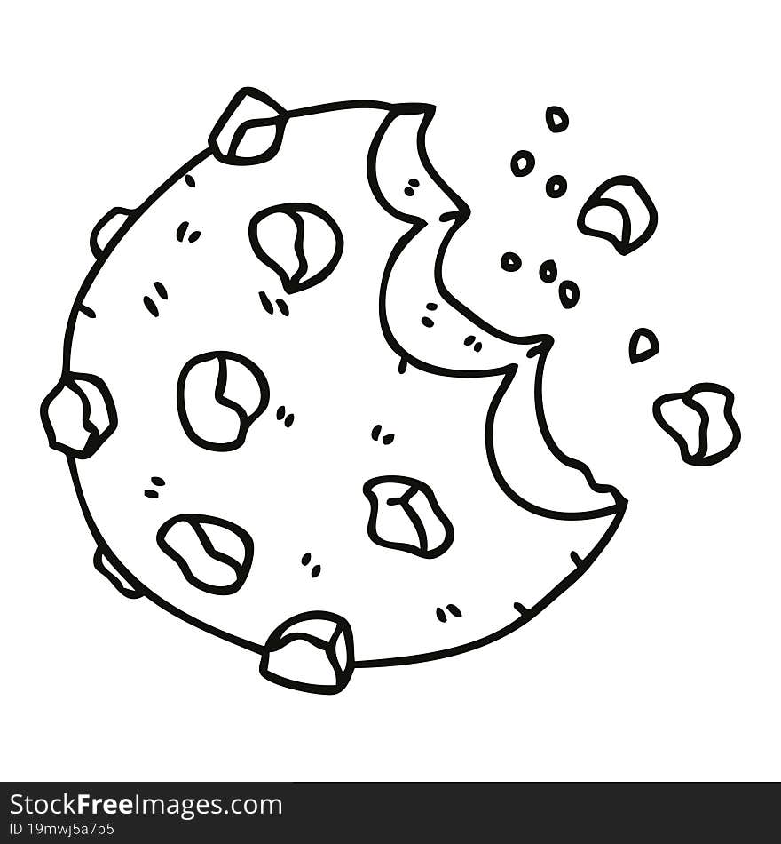 Quirky Line Drawing Cartoon Cookie