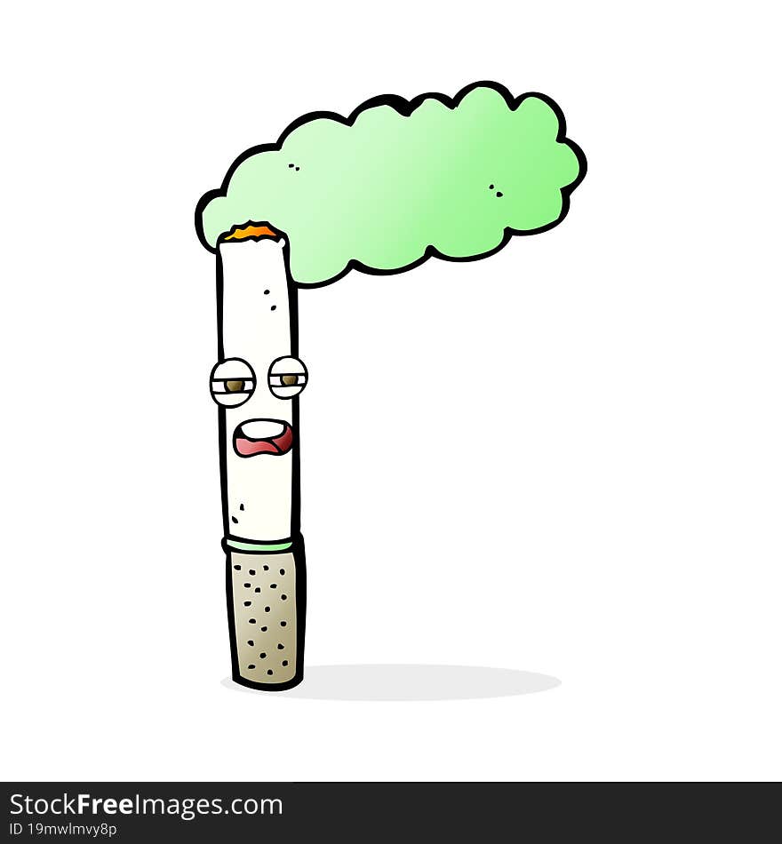 cartoon happy cigarette