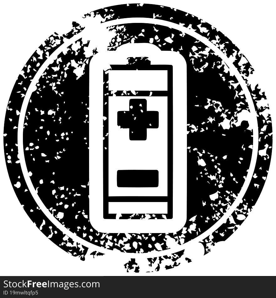 battery distressed icon