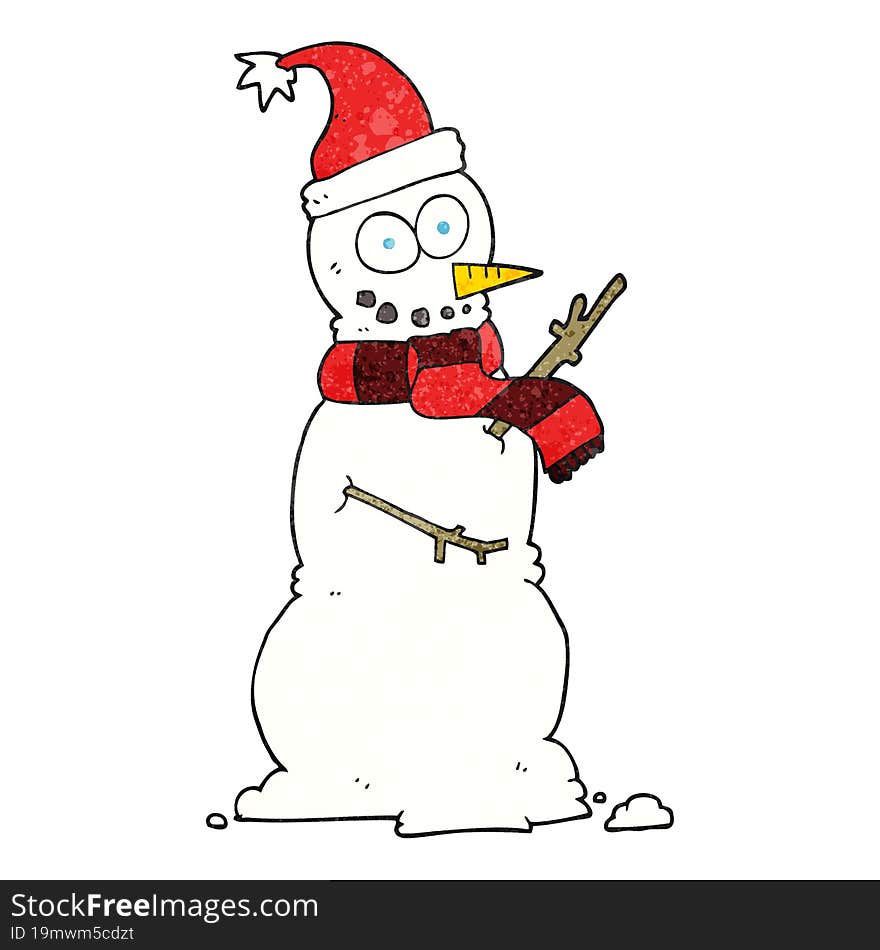 textured cartoon snowman