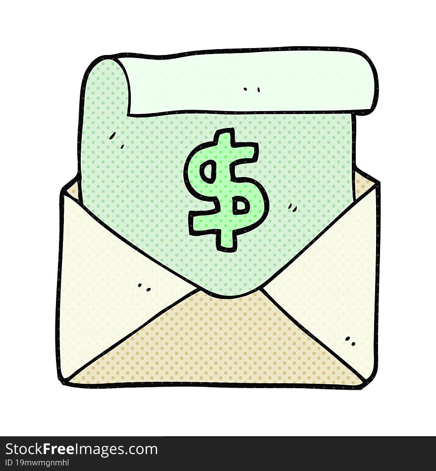 cartoon payment letter