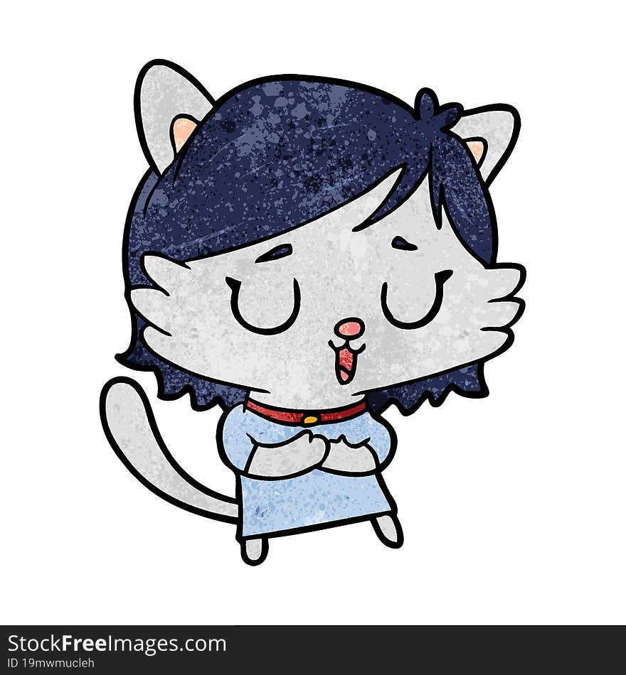 cartoon cat girl. cartoon cat girl