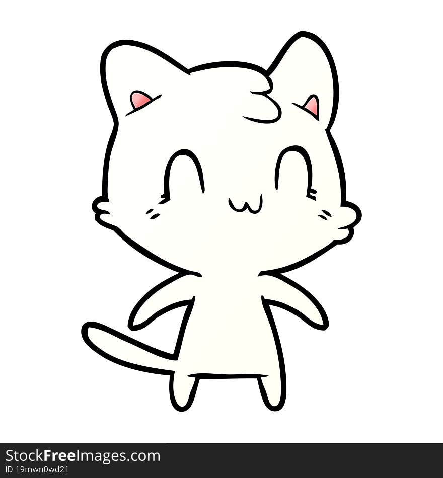 cartoon happy cat. cartoon happy cat