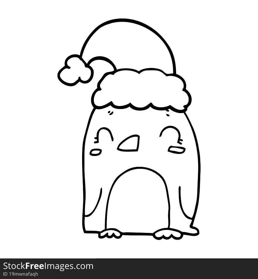 cute christmas penguin