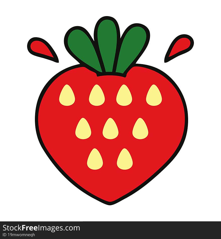 cute cartoon strawberry