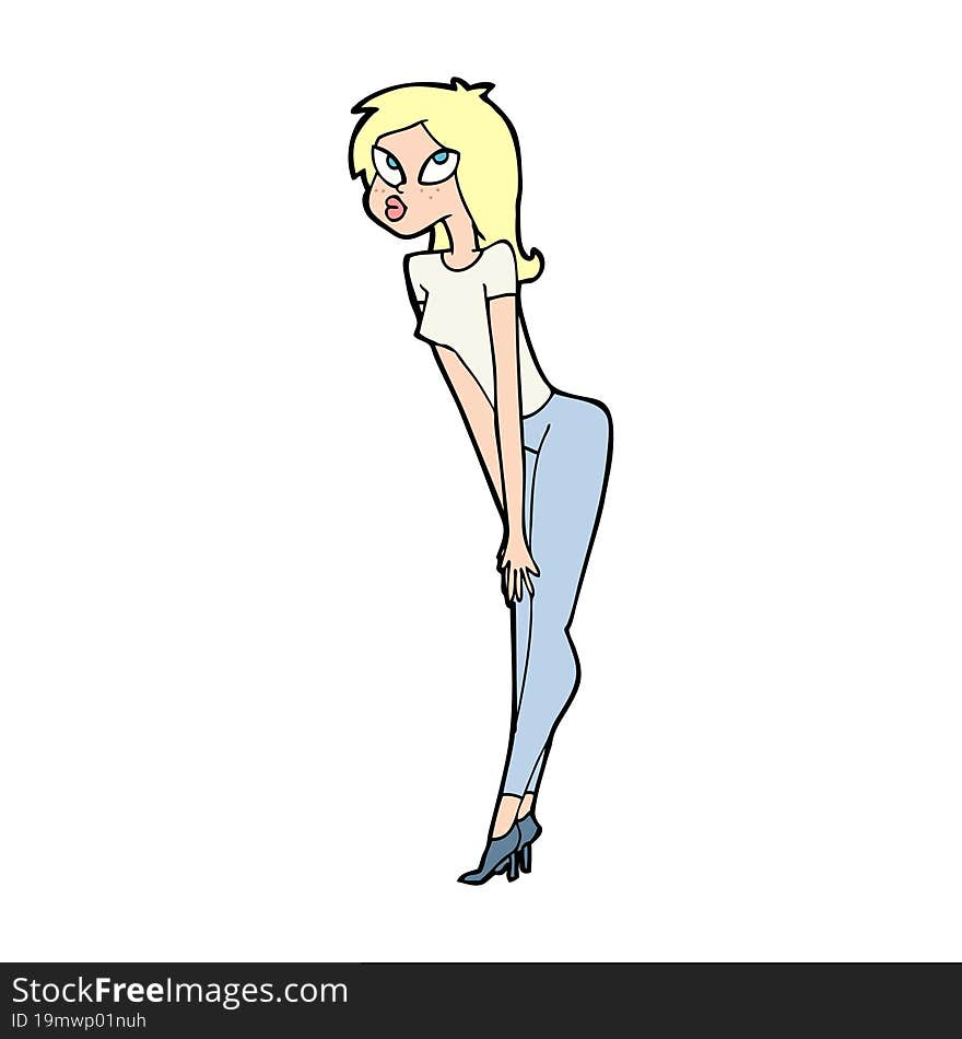 cartoon attractive girl