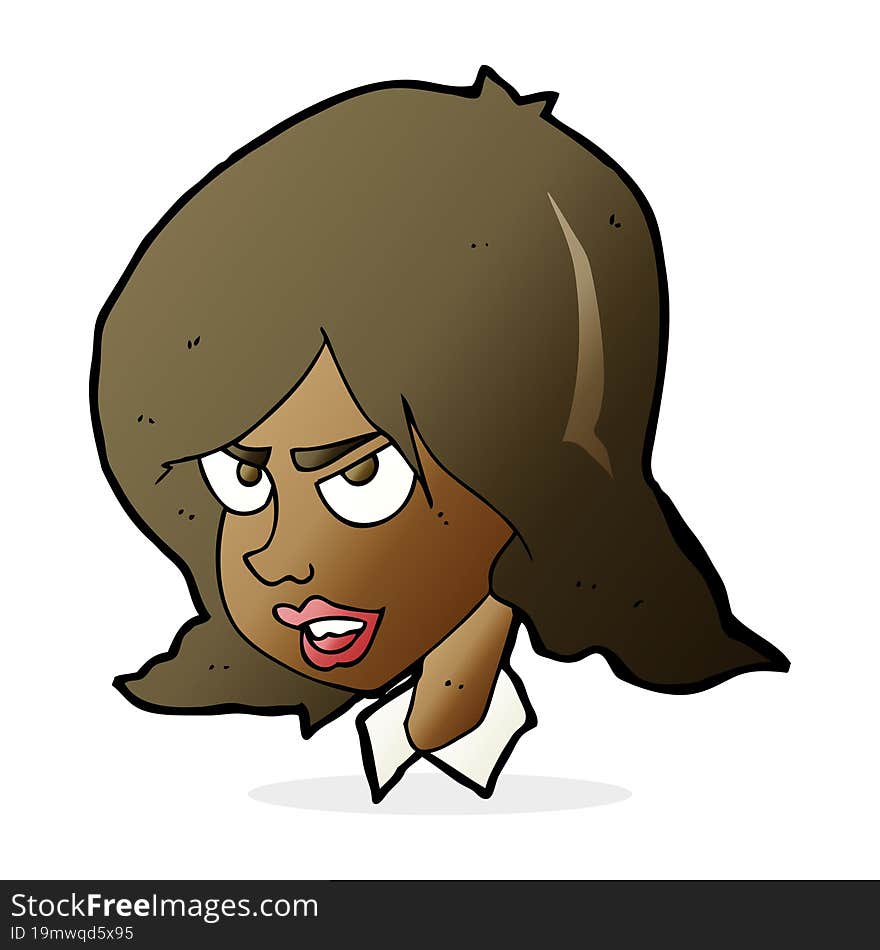 Cartoon Annoyed Woman