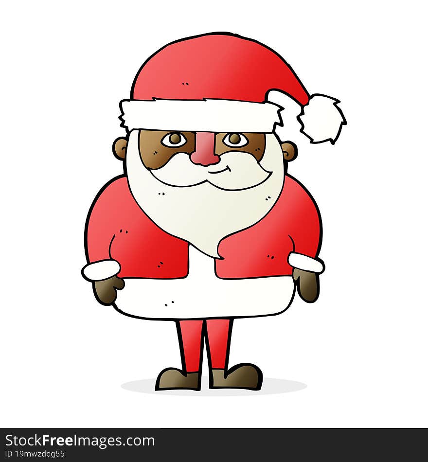 cartoon happy santa claus