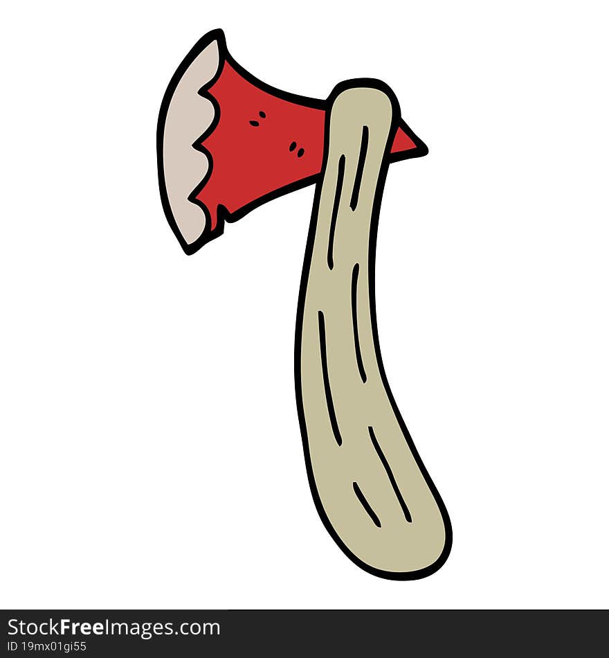 cartoon doodle axe